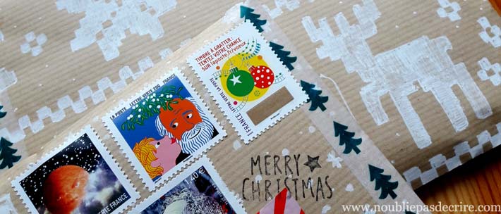 noubliepasdecrire.com le mini swap de courrier de Noël 2017