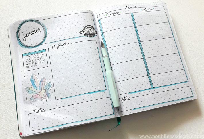 Bullet journal jnvier 2019