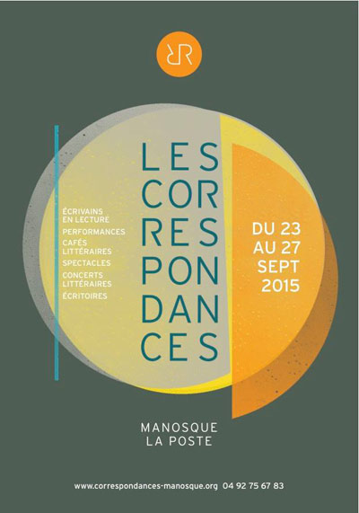 Affiche du Festival Les Correspondances de Manosque 2015