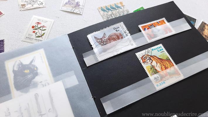 Collection de timbres chats