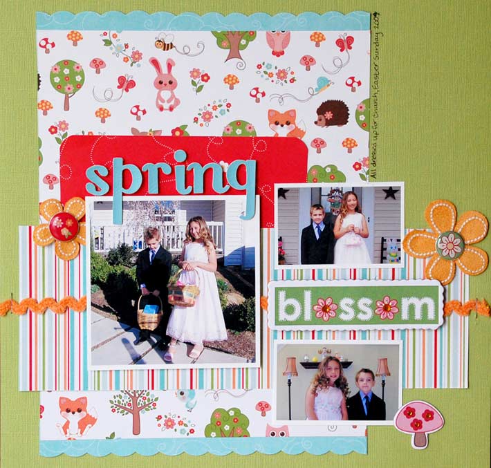 Un exemple de page de Scrapbooking