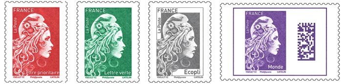 Tarifs et utilisation des différentes couleurs de timbres