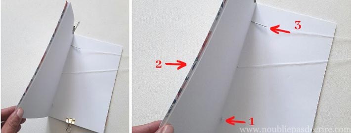 Tuto carnets pour Midori, la couture des pages